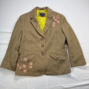 American Eagle Outfitters Blazer with Pink Floral Details